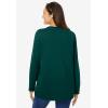 Woman Within Plus Size Perfect Long-Sleeve Crewneck Tee (Petite Available)(Emerald Green)