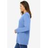 Woman Within Plus Size Perfect Long-Sleeve Crewneck Tee (Petite Available)(French Blue)