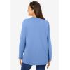 Woman Within Plus Size Perfect Long-Sleeve Crewneck Tee (Petite Available)(French Blue)
