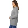 Woman Within Plus Size Perfect Long-Sleeve Crewneck Tee (Petite Available)(Medium Heather Grey)