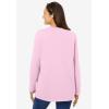 Woman Within Plus Size Perfect Long-Sleeve Crewneck Tee (Petite Available)(Pink)