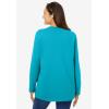 Woman Within Plus Size Perfect Long-Sleeve Crewneck Tee (Petite Available)(Pretty Turquoise)