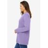 Woman Within Plus Size Perfect Long-Sleeve Crewneck Tee (Petite Available)(Soft Iris)