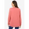 Woman Within Plus Size Perfect Long-Sleeve Crewneck Tee (Petite Available)(Sweet Coral)