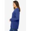 Woman Within Plus Size Perfect Long-Sleeve Crewneck Tee (Petite Available)(Ultra Blue)