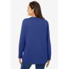 Woman Within Plus Size Perfect Long-Sleeve Crewneck Tee (Petite Available)(Ultra Blue)