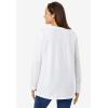 Woman Within Plus Size Perfect Long-Sleeve Crewneck Tee (Petite Available)(White)