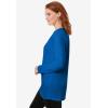 Woman Within Plus Size Perfect Long-Sleeve Crewneck Tunic(Bright Cobalt)