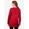 Woman Within Plus Size Perfect Long-Sleeve Crewneck Tunic(Classic Red)