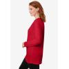 Woman Within Plus Size Perfect Long-Sleeve Crewneck Tunic(Classic Red)
