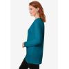 Woman Within Plus Size Perfect Long-Sleeve Crewneck Tunic(Deep Teal)