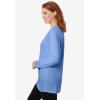 Woman Within Plus Size Perfect Long-Sleeve Crewneck Tunic(French Blue)