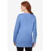 Woman Within Plus Size Perfect Long-Sleeve Crewneck Tunic(French Blue)