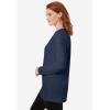 Woman Within Plus Size Perfect Long-Sleeve Crewneck Tunic(Navy)