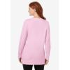 Woman Within Plus Size Perfect Long-Sleeve Crewneck Tunic(Pink)