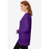 Woman Within Plus Size Perfect Long-Sleeve Crewneck Tunic(Radiant Purple)
