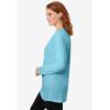 Woman Within Plus Size Perfect Long-Sleeve Crewneck Tunic(Seamist Blue)