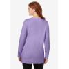 Woman Within Plus Size Perfect Long-Sleeve Crewneck Tunic(Soft Iris)