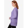 Woman Within Plus Size Perfect Long-Sleeve Crewneck Tunic(Soft Iris)