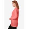 Woman Within Plus Size Perfect Long-Sleeve Crewneck Tunic(Sweet Coral)