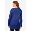 Woman Within Plus Size Perfect Long-Sleeve Crewneck Tunic(Ultra Blue)