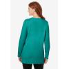 Woman Within Plus Size Perfect Long-Sleeve Crewneck Tunic(Waterfall)