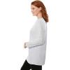 Woman Within Plus Size Perfect Long-Sleeve Crewneck Tunic(White)