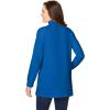 Woman Within Plus Size Perfect Long-Sleeve Mockneck Tee (Petite Available)(Bright Cobalt)