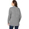 Woman Within Plus Size Perfect Long-Sleeve Mockneck Tee (Petite Available)(Classic Medium Heather Grey)
