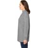 Woman Within Plus Size Perfect Long-Sleeve Mockneck Tee (Petite Available)(Classic Medium Heather Grey)