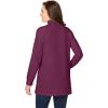 Woman Within Plus Size Perfect Long-Sleeve Mockneck Tee (Petite Available)(Deep Claret)