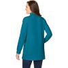 Woman Within Plus Size Perfect Long-Sleeve Mockneck Tee (Petite Available)(Deep Teal)