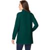Woman Within Plus Size Perfect Long-Sleeve Mockneck Tee (Petite Available)(Emerald Green)