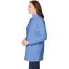 Woman Within Plus Size Perfect Long-Sleeve Mockneck Tee (Petite Available)(French Blue)