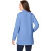 Woman Within Plus Size Perfect Long-Sleeve Mockneck Tee (Petite Available)(French Blue)