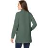 Woman Within Plus Size Perfect Long-Sleeve Mockneck Tee (Petite Available)(Pine)