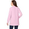 Woman Within Plus Size Perfect Long-Sleeve Mockneck Tee (Petite Available)(Pink)