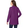 Woman Within Plus Size Perfect Long-Sleeve Mockneck Tee (Petite Available)(Plum Purple)