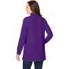 Woman Within Plus Size Perfect Long-Sleeve Mockneck Tee (Petite Available)(Radiant Purple)