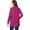 Woman Within Plus Size Perfect Long-Sleeve Mockneck Tee (Petite Available)(Raspberry)