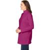 Woman Within Plus Size Perfect Long-Sleeve Mockneck Tee (Petite Available)(Raspberry)