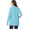Woman Within Plus Size Perfect Long-Sleeve Mockneck Tee (Petite Available)(Seamist Blue)
