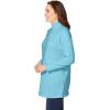 Woman Within Plus Size Perfect Long-Sleeve Mockneck Tee (Petite Available)(Seamist Blue)