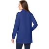 Woman Within Plus Size Perfect Long-Sleeve Mockneck Tee (Petite Available)(Ultra Blue)