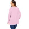 Woman Within Plus Size Perfect Long-Sleeve Square-Neck Tee(Classic Red)
