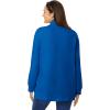 Woman Within Plus Size Perfect Long-Sleeve Turtleneck Tee (Petite Available)(Bright Cobalt)