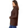 Woman Within Plus Size Perfect Long-Sleeve Turtleneck Tee (Petite Available)(Chocolate)