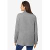 Woman Within Plus Size Perfect Long-Sleeve Turtleneck Tee (Petite Available)(Classic Medium Heather Grey)