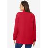 Woman Within Plus Size Perfect Long-Sleeve Turtleneck Tee (Petite Available)(Classic Red)