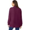 Woman Within Plus Size Perfect Long-Sleeve Turtleneck Tee (Petite Available)(Deep Claret)